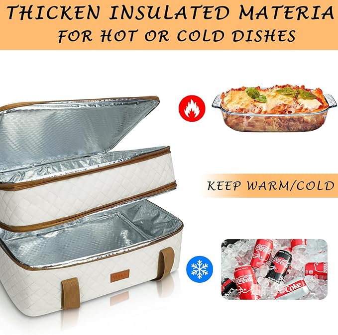 Quilted Insulated Double Casserole Carrier - Image 4