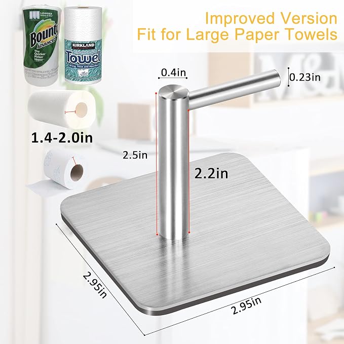 Magnetic Paper Towel Holders Heavy Duty Steel Brushed Holder - Image 6