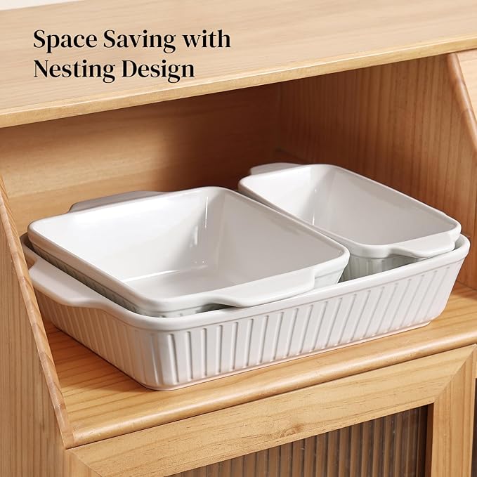 DOWAN Ceramic Casserole Dishes Set of 3 - Image 5
