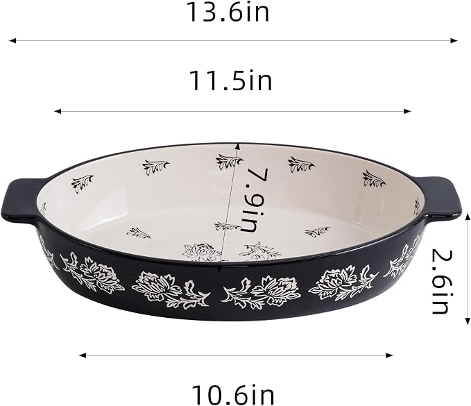 Wisenvoy Casserole Dish Baking Dish Ceramic Au Gratin Baking Dish Lasagna Pan - Image 7