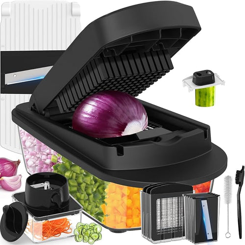 12 Blade All-in-1 Vegetable Chopper Mandoline Slicer by ukeetap