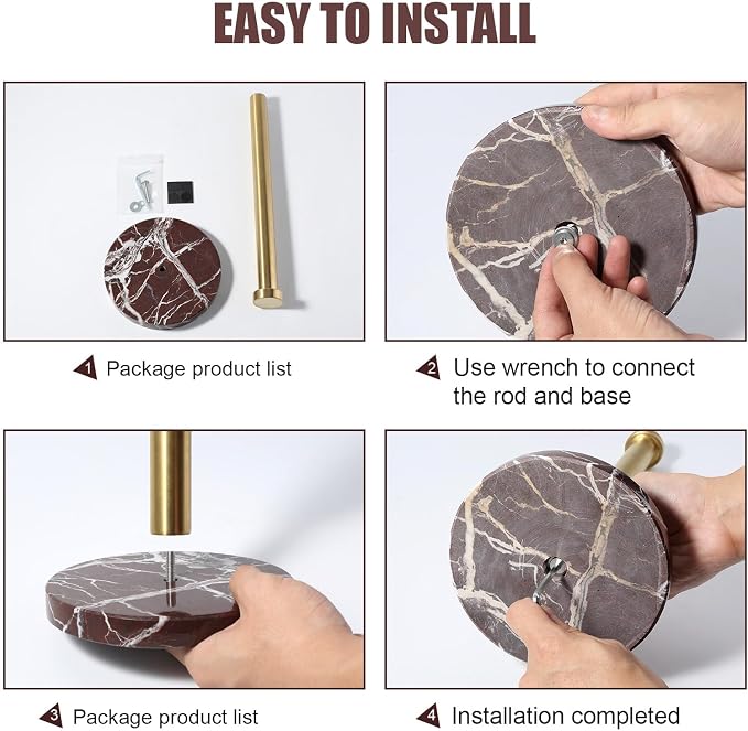 Koville Paper Towel Holder Countertop, Standing Paper Roll Holder - Image 4