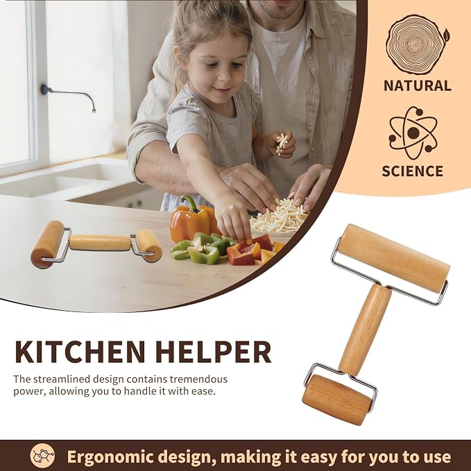 Small Wooden Rolling Pin for Dough Mini Dough Roller - Image 3