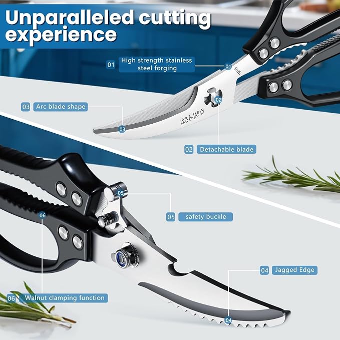 HUUSK Black Kitchen Scissors Set - Image 3