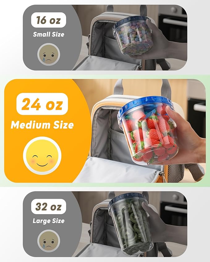 BiuLeon 12 Pack-24 oz Freezer Storage Containers, Plastic Food Storage - Image 5