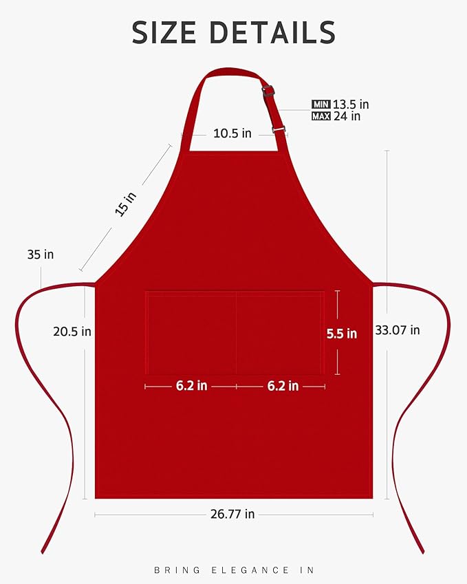 Syntus Chef Apron for Men Women Kitchen Cooking Apron - Image 2