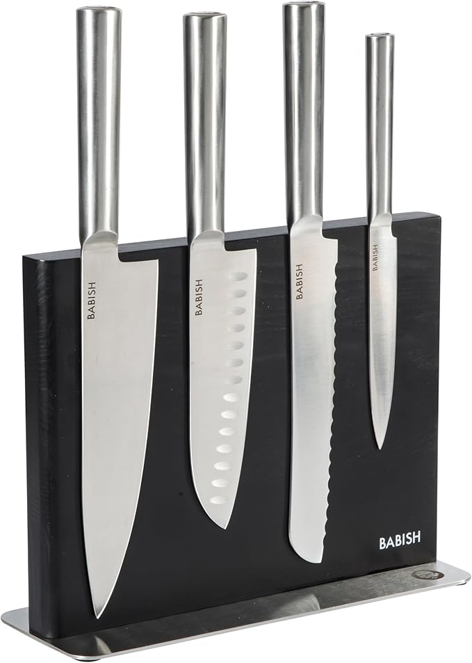 Babish 5 Piece 1.4116 German Steel Magnetic Knife Block Set Babish 5-Piece by Babish