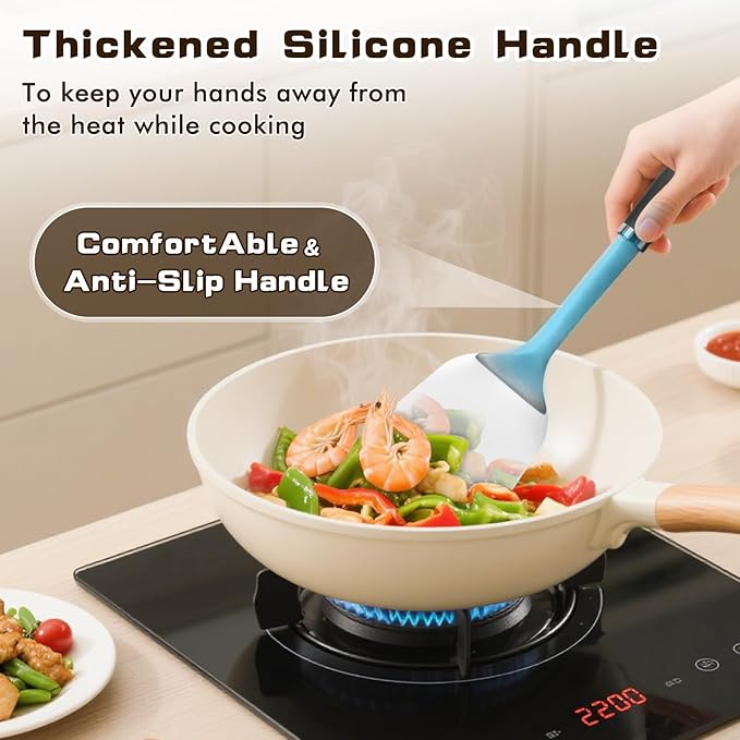 4 Pcs Cooking Utensils Set, Stainless Steel Kitchen Utensils, Heat Resistant - Image 4