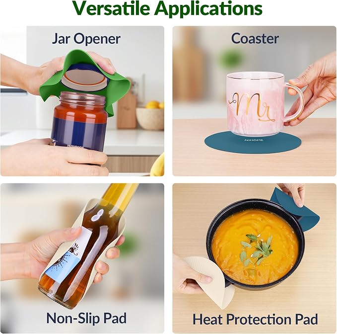 NIHOME Silicone Jar Opener – 6 Inch Large Anti-Slip Grip Pads, Premium 100% - Image 7