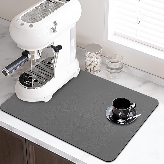 LOPNUR Kitchen Dish Drying Mat, Diatomite Coffee Mat, Super Absorbent Dish - Image 2