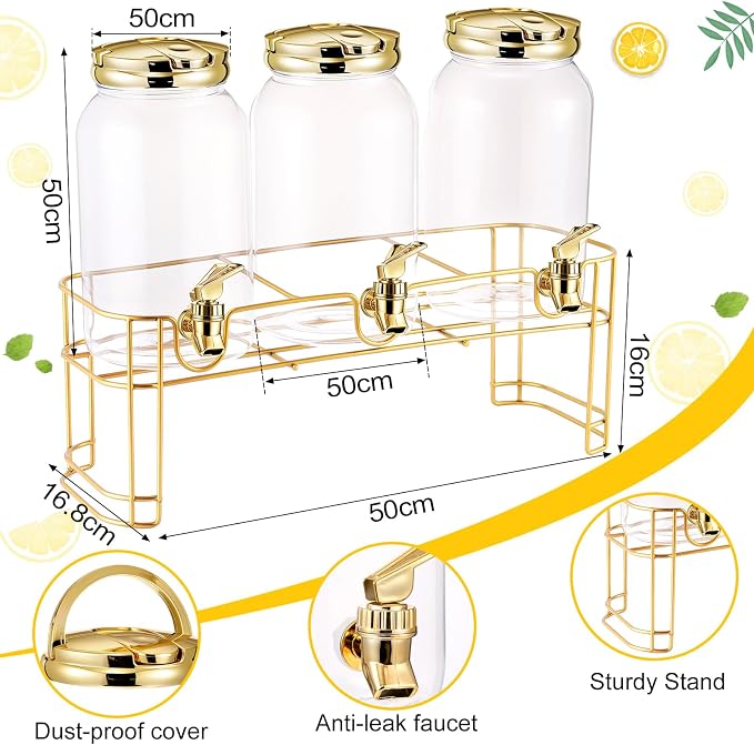 Tanlade 3 Pcs Plastic Drink Dispenser - Image 2