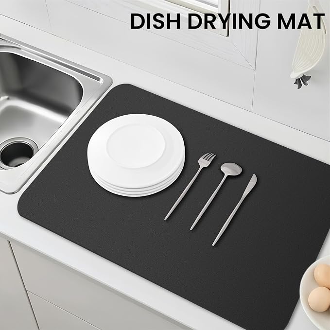 WISELIFE Dish Drying Mat Super Absorbent Drying Mat Large Dish Drying Mats - Image 7