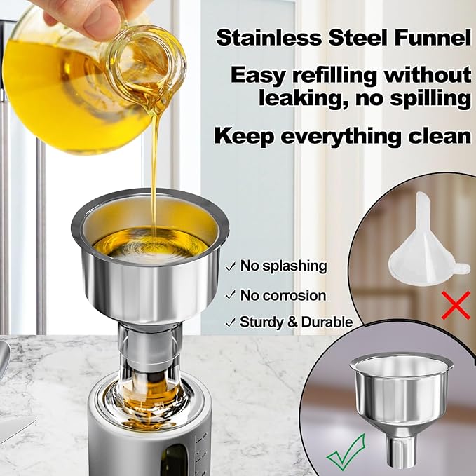 SINYWAY Oil Dispenser Bottle, 4 Pack Glass Olive Oil Dispenser Bottle - Image 6