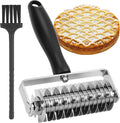 Ecavria Pastry Lattice Roller Cutter, Premium Stainless Steel Lattice Dough by Ecavria