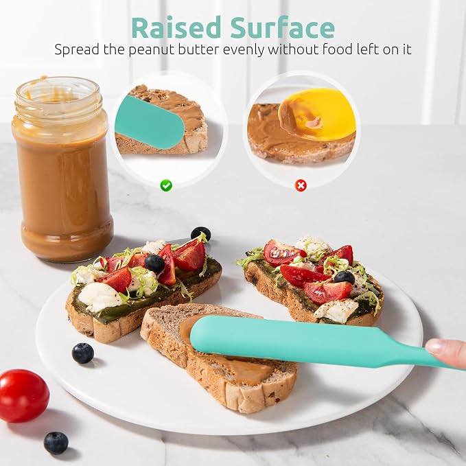 U-Taste Skinny Silicone Jar Spatula: 600ºF Heat-Resistant Food-Grade 10in Long - Image 8