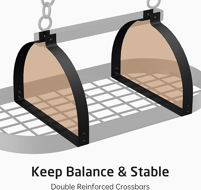 KES Ceiling Pot Rack 34-Inch Hanging Pot Rack - Image 4