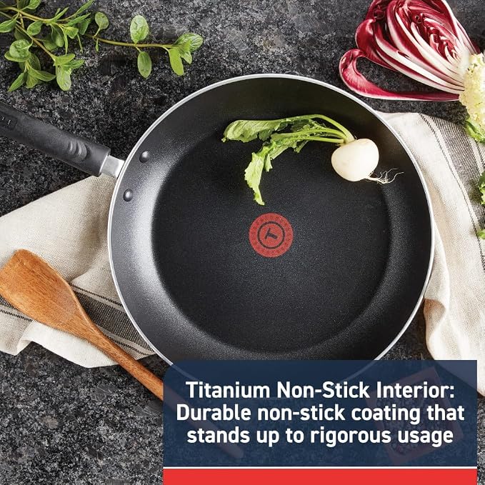T-fal Experience Nonstick Cookware Set 12 Piece, Oven Broiler Safe 350F - Image 3