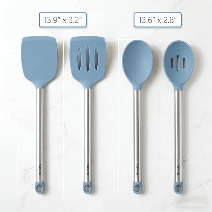 Vayvnt 4PCS Kitchen Utensils Set, Heat Resistant Silicone Utensils Set - Image 2