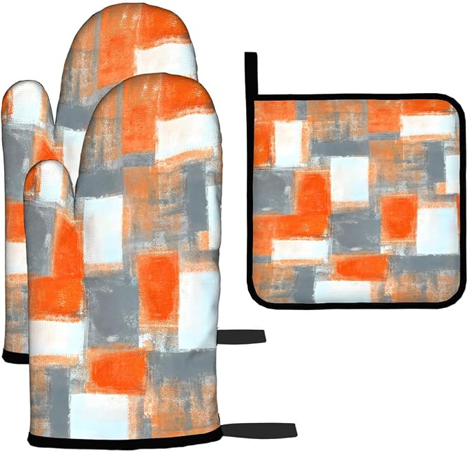 LOKMU Oven Mitts and Pot Holders Set of 3, Kitchen Decor Gifts by LOKMU