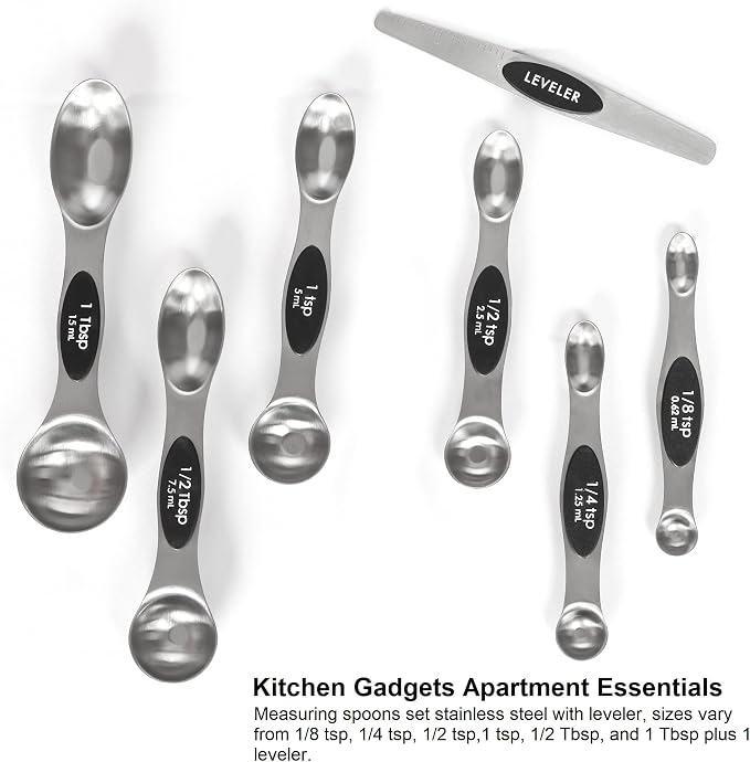 Magnetic Measuring Spoons Set Stainless Steel - Image 7