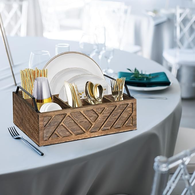 Ukonvi Flatware Organizers Paper Plate Dispenser - Image 8
