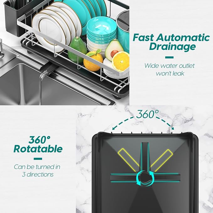 MERRYBOX Stainless Steel Dish Drying Rack - Image 7