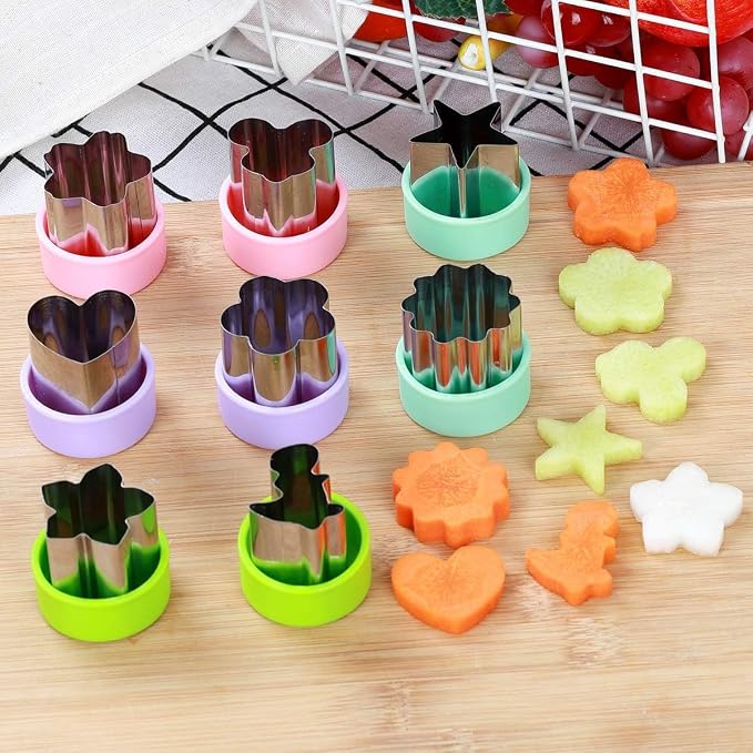 Vegetable Cutter Shapes Set – 1.5" Stainless Steel Mini Cookie & Fruit Cutters - Image 2