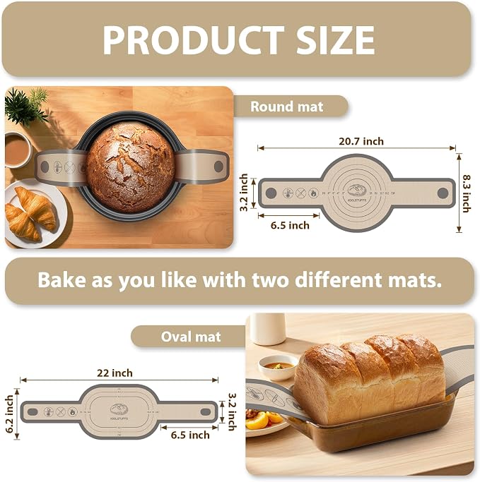 Silicone Bread Sling Oval and Round, Sourdough Tools & Dutch Oven Accessories - Image 2