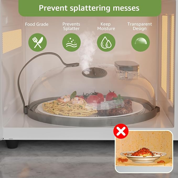 Microwave Splatter Cover with Water Steamer - Image 2