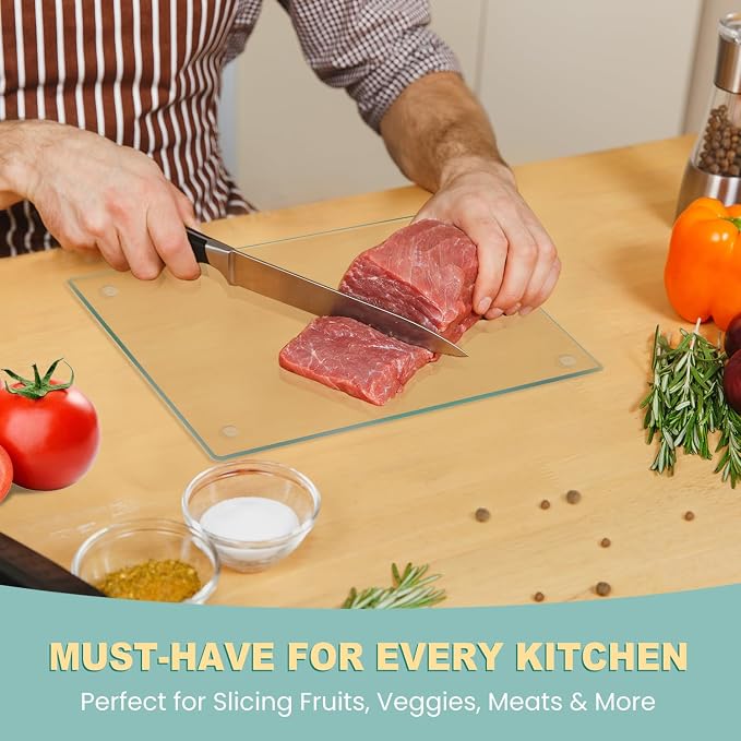 VASUHOME Tempered Glass Cutting Board - Image 5