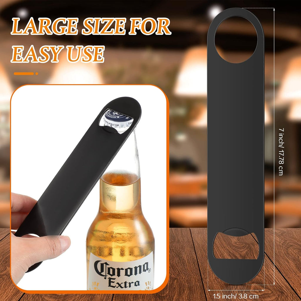 Raiten 20 Pack Flat Bottle Opener Bulk 7 Inch Stainless Steel Beer