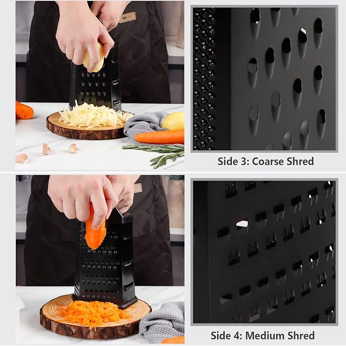 Box Grater, Cheese Grater Shredder Stainless Steel - Image 4