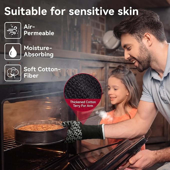HandLove Aramid Heat Resistant BBQ Gloves – Grilling & Oven Gloves - Image 7