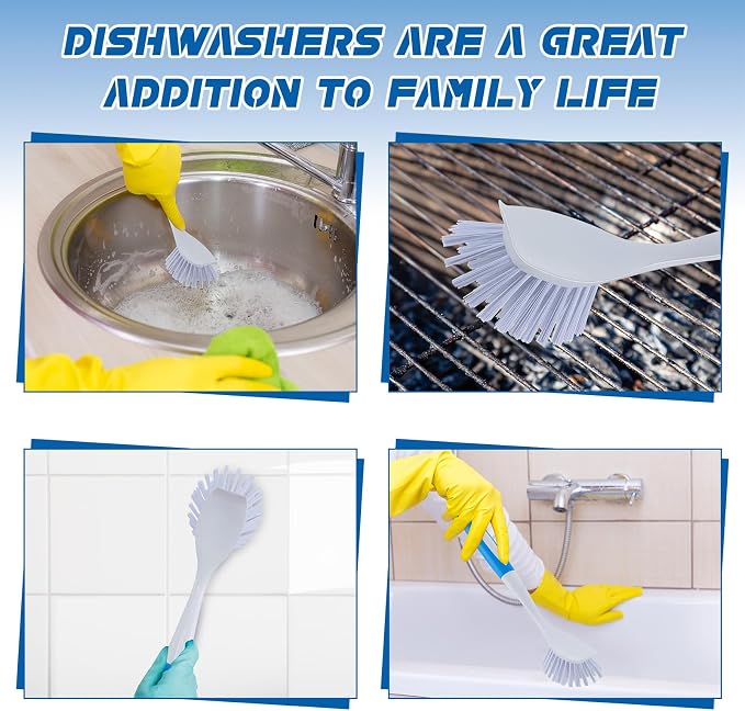 Hsei 20 Pcs Blue Kitchen Scrub Dish Brush Bulk - Image 4