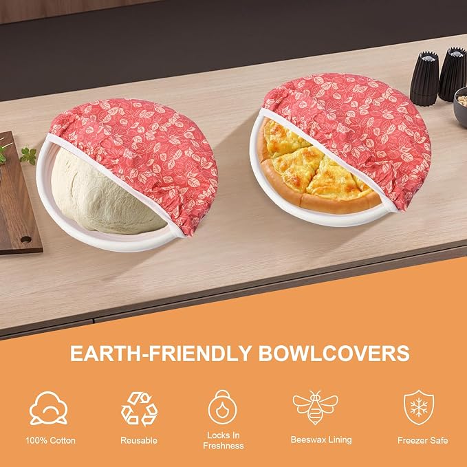 2Pcs Reusable Bowl Covers for Bread Proofing - Image 3