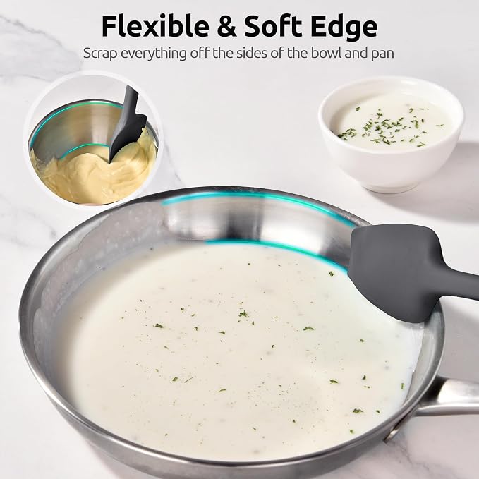 U-Taste Extra-Long 600ºF Heat Resistant Spatula Spoon: 14" Silicone Spoonula - Image 8
