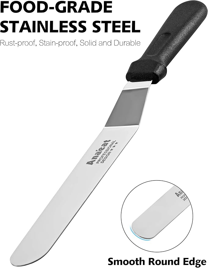 Anaeat Icing Spatula, Professional Cake Angled Offset Spatula - Image 7