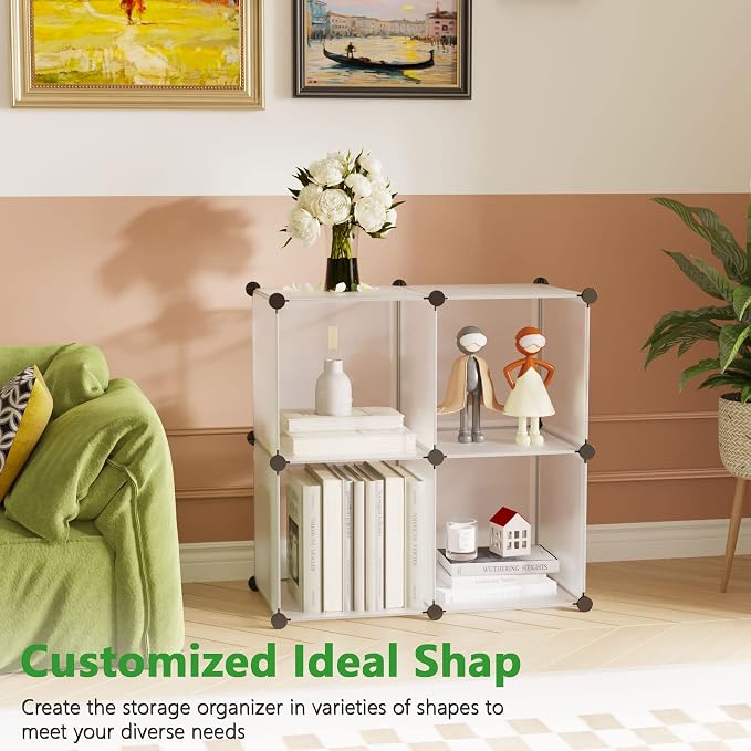 C&AHOME Cube Storage Organizer, 4-Cube Shelving Units, DIY Closet Storage - Image 5