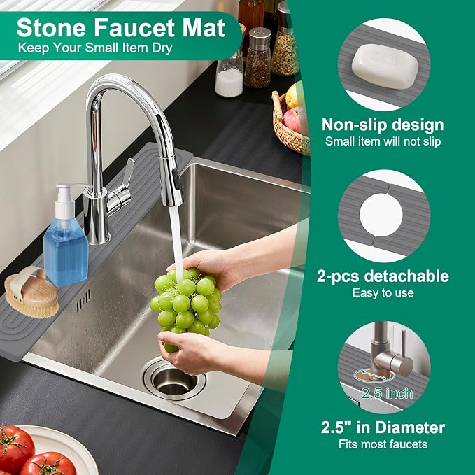 Stone Drying Mat for Kitchen Counter, Diatomaceous Earth Quick Dry Stone Mats - Image 5