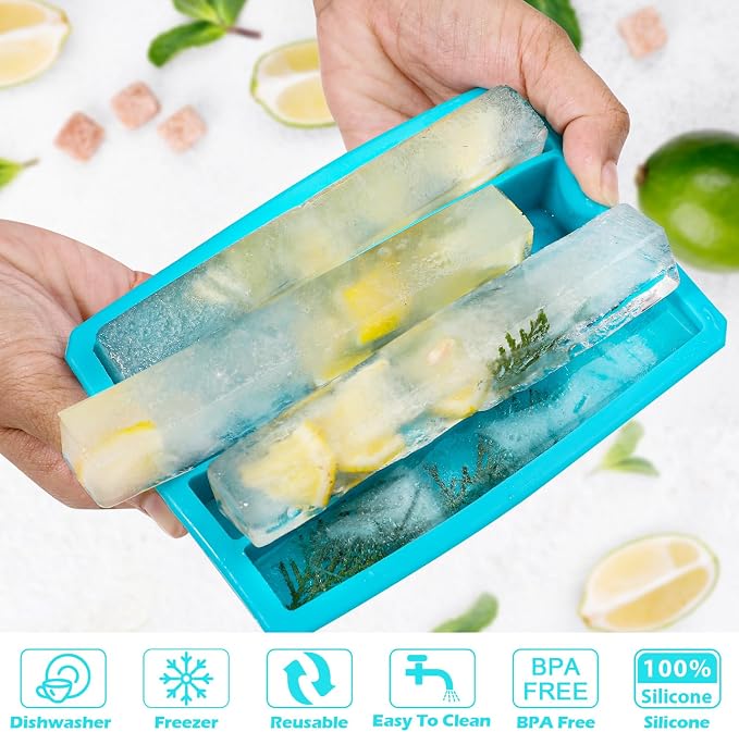 Webake Silicone Ice Cube Trays for Water Bottles Ice Cube Mold 12 Cavity - Image 8