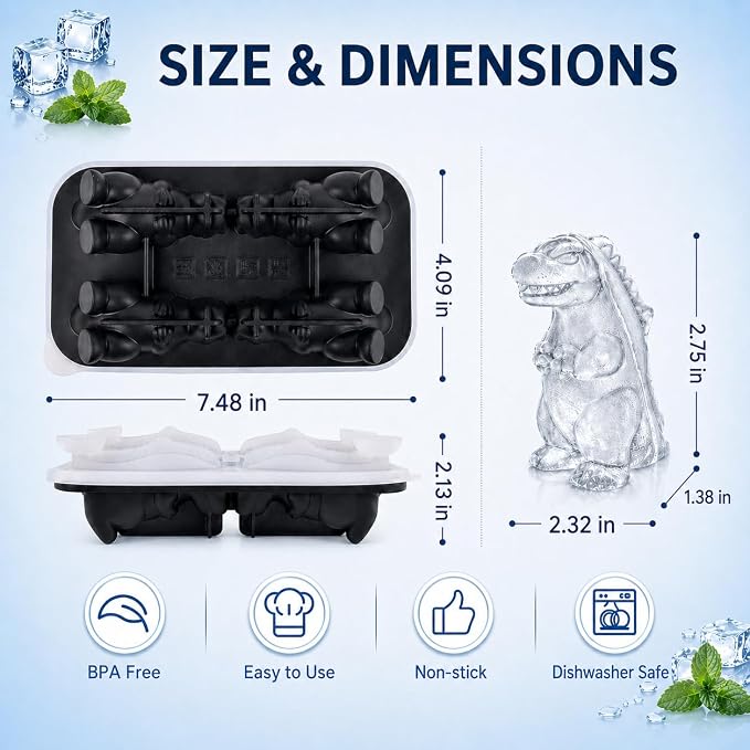 Dinosaur Ice Cube Tray Mold - Image 2