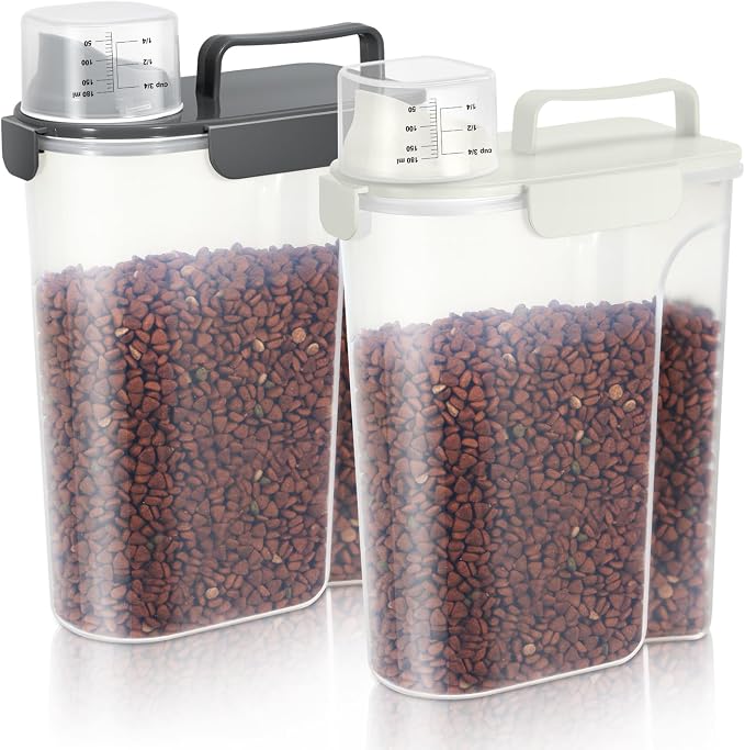LEAWALK 5Lbs Airtight Cat Dog Food Storage Container by LEAWALK