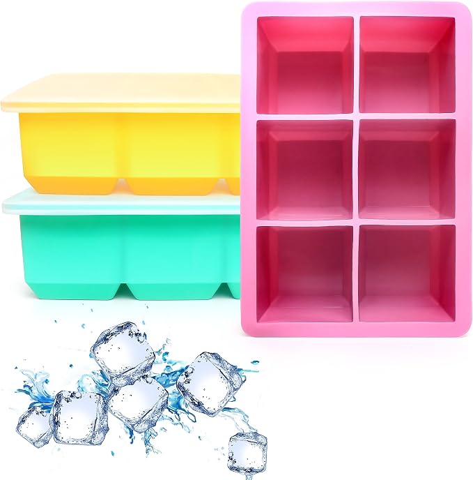Excnorm Silicone Ice Cube Trays 3 Pack by Excnorm