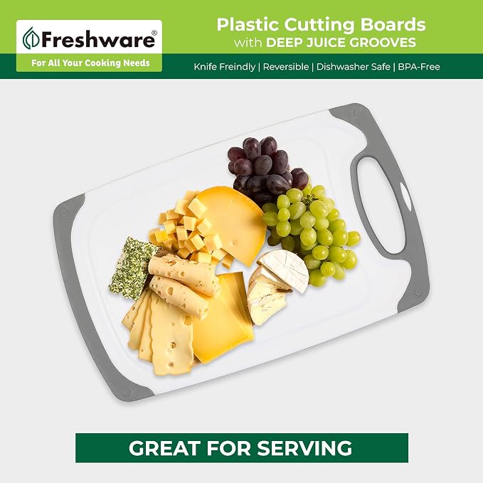 Freshware Cutting Boards for Kitchen, Chopping Board 3-Pack - Image 9