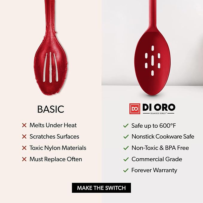 DIORO Silicone Mixing & Serving Spoons - Image 7