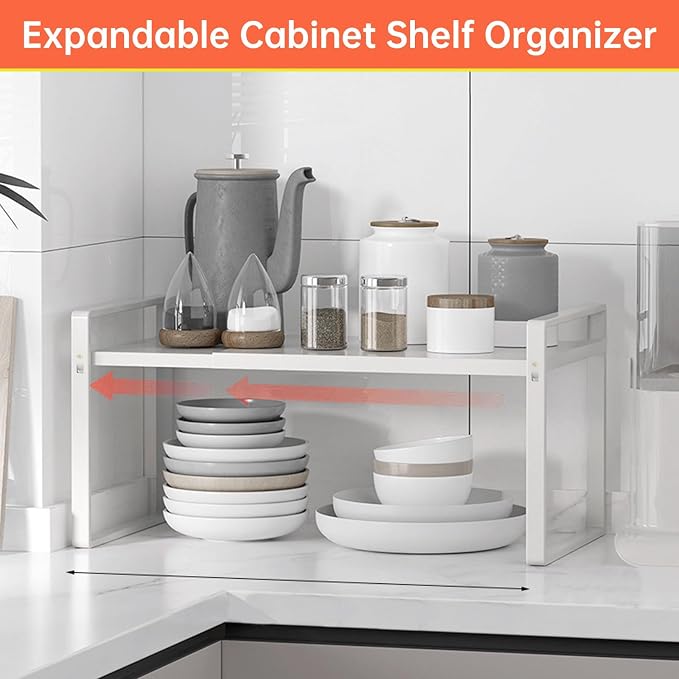 Adjustable Kitchen Shelf Organizer 9", Heavy-Duty Cabinet Shelves - Image 5