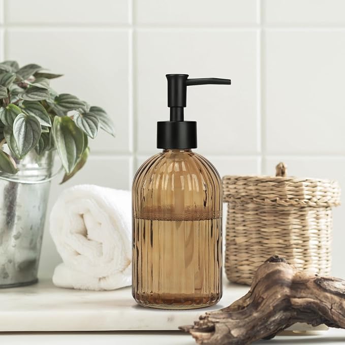 Glass Soap Dispenser with Plastic Pump, Hand Soap Dispenser - Image 6