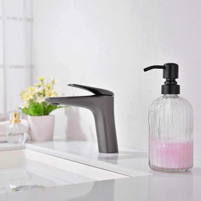 Matte Black Dish Kitchen Soap Dispenser, Bathroom Liquid Soap Dispenser - Image 2