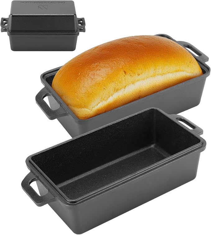 Northriver Casting 9×5 Inch Cast Iron Loaf Pan by NorthriverCasting