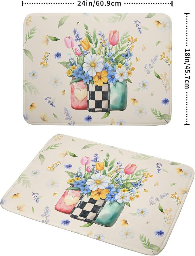 Giwawa Spring Flower Vases Dish Drying Mat - Image 2